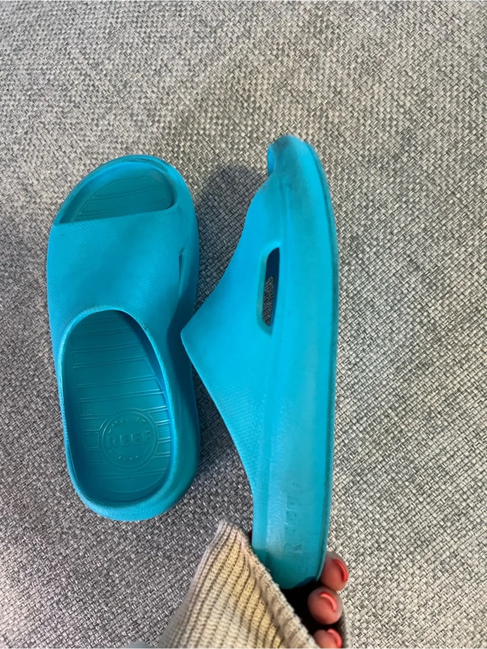 Reef Kids Rio Teal Slip-On Foam Slides